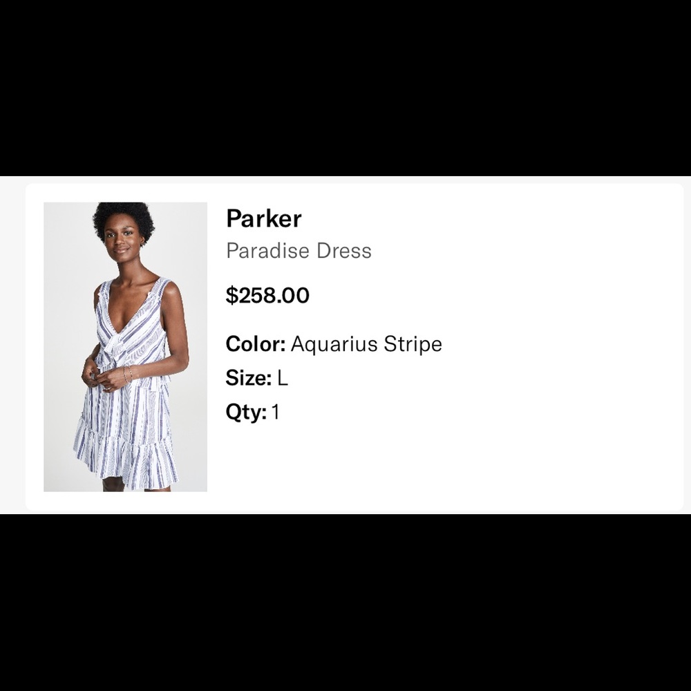 Blue & white resort style Parker dress